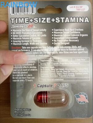 Носорог 69/7 таблеток секса капсулы Блистер финиш упаковки карты штейновый/лоснистый поверхностный