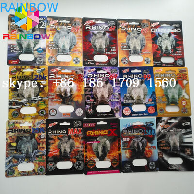 Отсутствие пакета волдыря головной боли упаковывая сексуальную коробку карты пакета носорога 69 капсулы таблетки