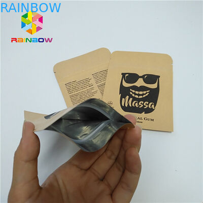 Мешок фольги таблетки упаковывая подгонянную опечатанную вализу бумаги Крафт 3 образца бортовую