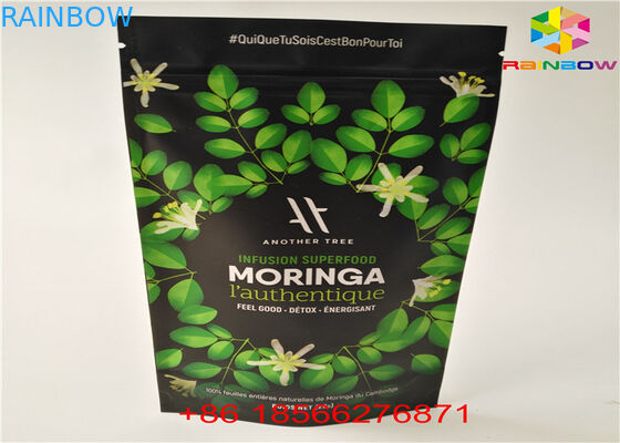 Чай Матча стоит вверх мешок молнии прокатанная материальная алюминиевая фольга повторно использует бумагу Крафт