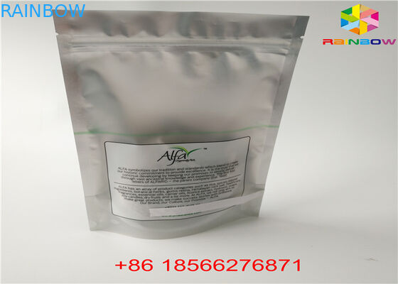 Лоснистые серебряные стоят вверх материал сумки алюминиевой фольги мешка упаковывая ясный пластиковый