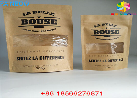 Многоразовый подгонянный мешок еды бумажных мешков стоит вверх Зиплок доказательство запаха с окном