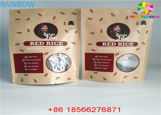 Многоразовый подгонянный мешок еды бумажных мешков стоит вверх Зиплок доказательство запаха с окном