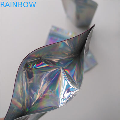 Сумки Холограм пластиковой сумки макияжа кофе еды съестной голографической прозрачные