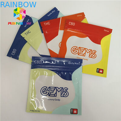 Загерметизированная сторона 3 напечатала упаковку конфеты полиэтиленовых пакетов камедеобразную подгонянную с Зиплок