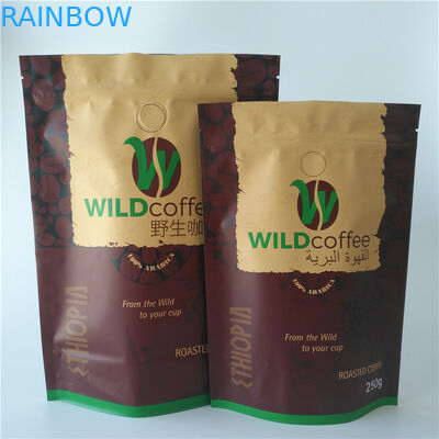 Ресеалабле пакетики чая упаковывая алюминиевую фольгу стоят вверх сумка кофе с клапаном