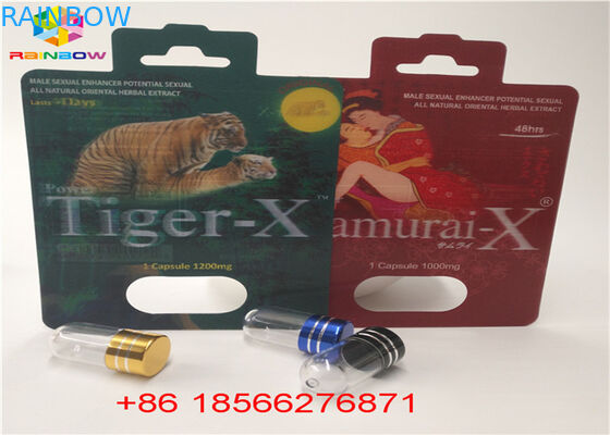 Карта волдыря таблетки секса упаковывая коробку капсулы коробки дисплея 3Д бумажную с двойным отверстием