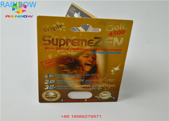 Карта волдыря таблетки секса упаковывая коробку капсулы коробки дисплея 3Д бумажную с двойным отверстием