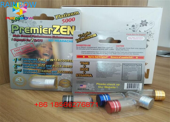 Карта волдыря таблетки секса упаковывая коробку капсулы коробки дисплея 3Д бумажную с двойным отверстием