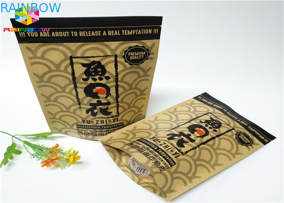 Зиплок таможня напечатала бумажные мешки еда стоит вверх бумага Брауна Крафт мешка с окном