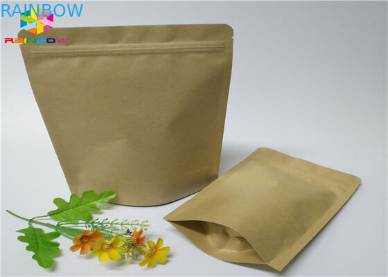 Крафт подгонял Зиплок окна легкой закускы сахара ремесла гайки бумажных мешков упаковывая