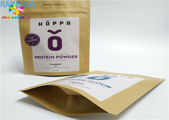 Крафт подгонял Зиплок окна легкой закускы сахара ремесла гайки бумажных мешков упаковывая