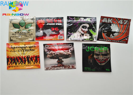 Размер мешка упаковки еды полиэтиленовых пакетов замка застежка-молнии алюминиевой фольги изготовленный на заказ с зазубриной разрыва