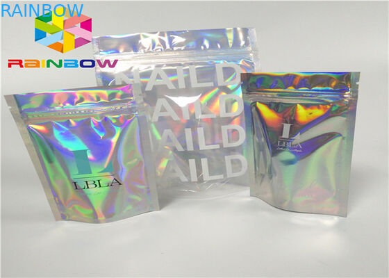 фольги мылар молнии печатания лазер холограм пластиковой зиплок упаковывая голографический стоит вверх сумка мешка застежка-молнии для подарка/бутылок
