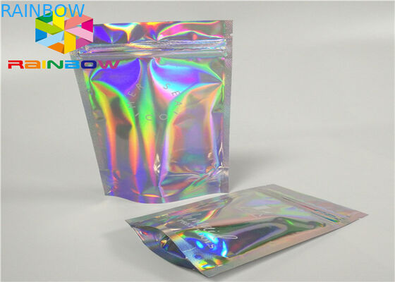 Мешок фольги лазера Мылар с ясной стороной для фольги холограм упаковки порошка яркого блеска маникюра сумок косметической упаковывая