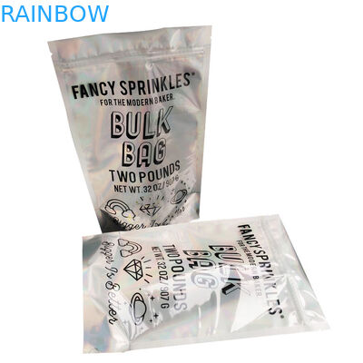 Голографическая упаковка стоит вверх пластмасса сумок мешка молнии напечатанная изготовлением на заказ