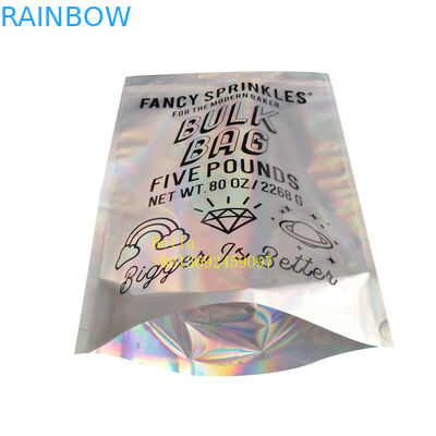 Голографическая упаковка стоит вверх пластмасса сумок мешка молнии напечатанная изготовлением на заказ