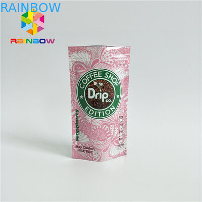 Прокатанная материальная упаковка пластиковых мешков Зиплок стоит вверх сумки с одним клапаном пути