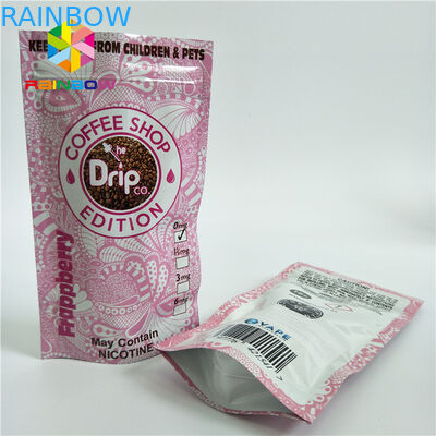 Прокатанная материальная упаковка пластиковых мешков Зиплок стоит вверх сумки с одним клапаном пути