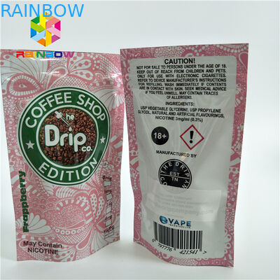 Прокатанная материальная упаковка пластиковых мешков Зиплок стоит вверх сумки с одним клапаном пути