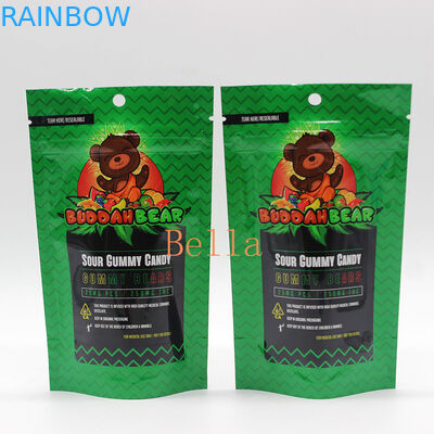 Ясное окно стоит вверх печатание мешка молнии изготовленное на заказ для упаковки травяного чая КБД Поверфоод