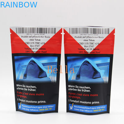 Ясное окно стоит вверх печатание мешка молнии изготовленное на заказ для упаковки травяного чая КБД Поверфоод