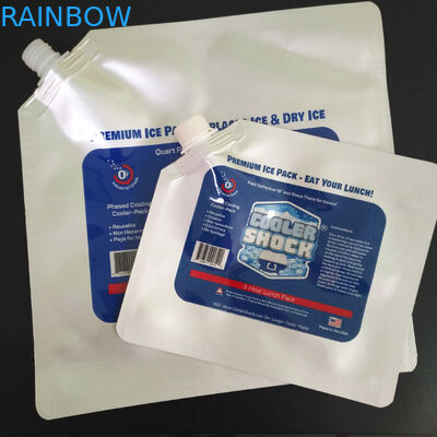 Охладитель алюминиевой фольги сумки мешка Споут льда удара упаковывая подгонянный для замороженных продуктов