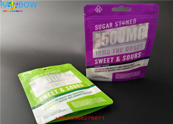 Алюминиевая фольга молнии доказательства ребенка стоит вверх порошок сахара Пакинфор патрона мешка КБД/