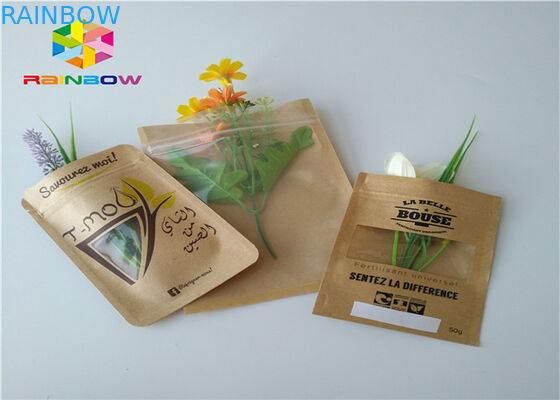 Барьер влаги Мылар алюминиевой фольги бумажных мешков бумаги Крафт подгонянный Зиплок