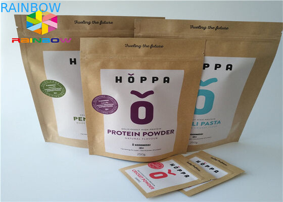 Барьер влаги Мылар алюминиевой фольги бумажных мешков бумаги Крафт подгонянный Зиплок