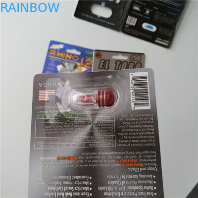 таможня пакета волдыря карты 3Д упаковывая напечатала пакет таблетки секса ягуара 30000 носорога 7 бумажной карты