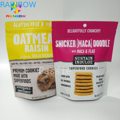 Алюминиевая фольга стоит вверх Зиплок сумки, цвет упаковки еды закуски подгонянный сумками