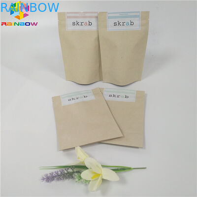 Бумажные мешки подгонянные качеством еды стоя вверх Ресиклабле тело Скруб упаковка