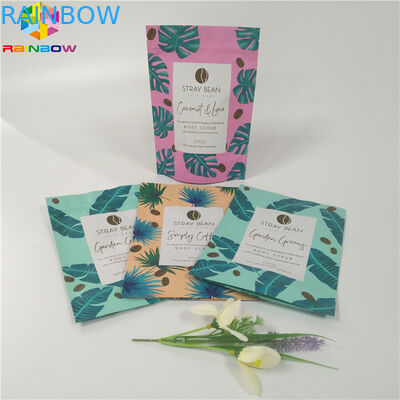 Бумажные мешки подгонянные качеством еды стоя вверх Ресиклабле тело Скруб упаковка