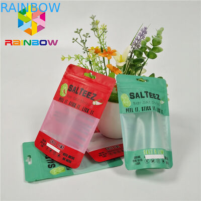 Напечатанные таможней сумки качества еды полиэтиленовых пакетов упаковывая с ясными прямоугольными окном и молнией для многоразового хранения