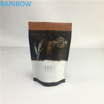 Прокатанная алюминиевая фольга Зиплок стоит вверх мешки, загерметизированные полиэтиленовые пакеты с клапаном