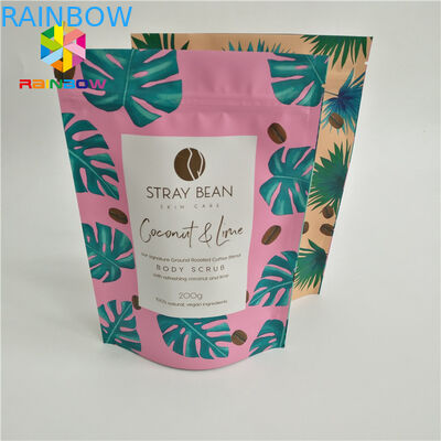 Прокатанная сумка молнии бас фольги стоит вверх продажа мешков кофе полиэтиленовых пакетов мешка упаковывая напечатанная таможней пластиковая горячая