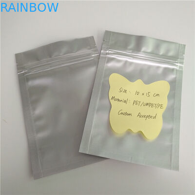 Простой серебряный цвет стоит вверх упаковка мешка молнии подгонянная сумками прокатанная