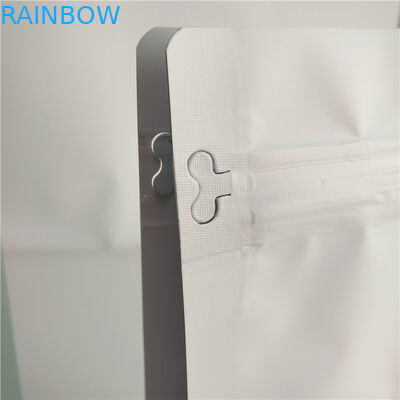 Завалка белого печатания равнины фильма упаковки еды сумки плоского дна верхняя с клапаном воздуха