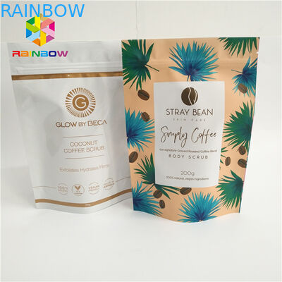 Алюминиевая фольга стоит вверх мешки кофе, пластиковые Зиплок сумки с зазубринами разрыва