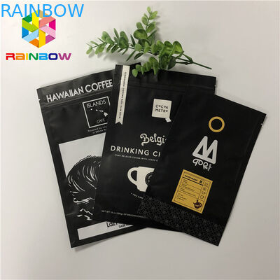 Матт чернит алюминиевую фольгу 200г стоит вверх печатание Гравуре сумки кофе замка застежка-молнии мешка