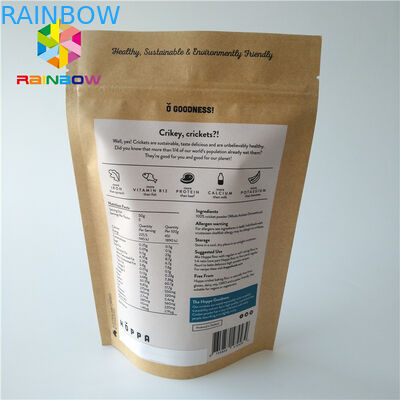 Таможня напечатала Зиплок еду стоит вверх поверхность штейна бумаги Крафт сумки упаковки мешка