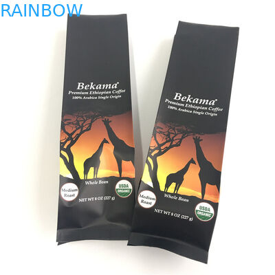 Подгонянный стойте вверх кофе Гуссет сумок мешка молнии бортовой упаковывая цвет КИМК