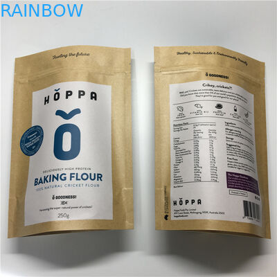 Многоразовой напечатанный таможней Зиплок алюминиевой фольги бумажных мешков для упаковки муки еды