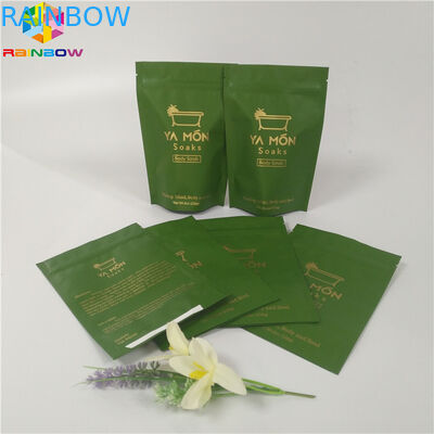 Верхняя часть молнии мешка фольги солей упаковывая стоит вверх Зиплок алюминиевая фольга сумки соли для принятия ванны