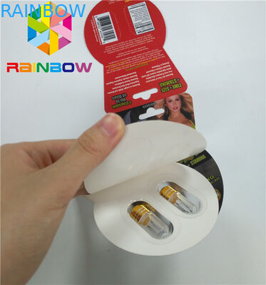 Лоснистая карта волдыря упаковывая изготовленные на заказ карту таблеток Бурро2 60000 повышения секса бумажную