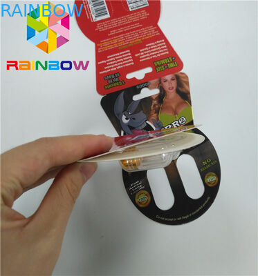 Лоснистая карта волдыря упаковывая изготовленные на заказ карту таблеток Бурро2 60000 повышения секса бумажную