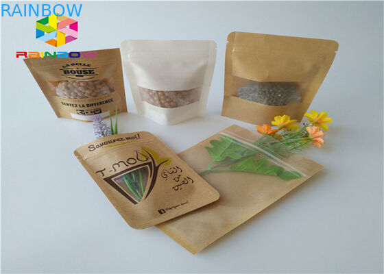 Ясное окно подгоняло повторно использованную бумажными мешками бумагу Брауна Крафт для ходить по магазинам