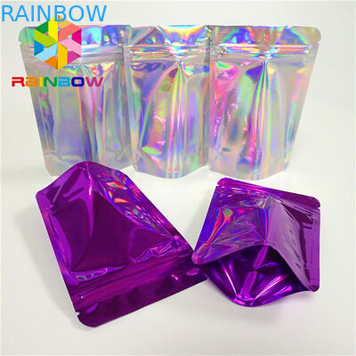 Косметическая упаковка еды закуски порошка яркого блеска кладет сияющий голографический мешок в мешки Мылар Холограм
