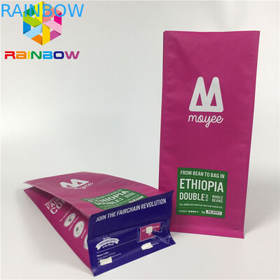 Мешок алюминиевой фольги упаковывая, стоит вверх дно сумок кофе плоское с клапаном